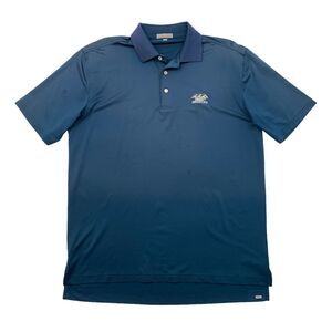 Peter Millar Polo Shirt Mens M Medium Cadet Blue Summer Comfort Stretch Golf *
